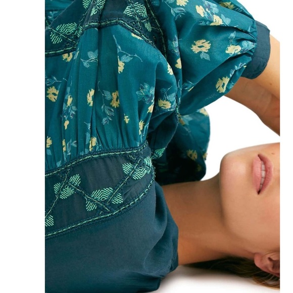 💕x4HP💕Free People mix it up tunic teal dress - Picture 9 of 13